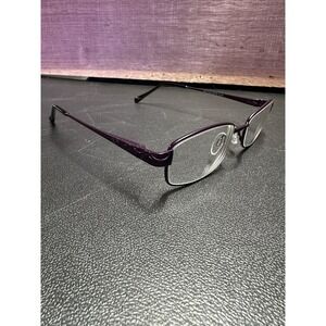 Modern Melanie Eye Glass Frames 53-17-140 Matte Plum Purple Metallic